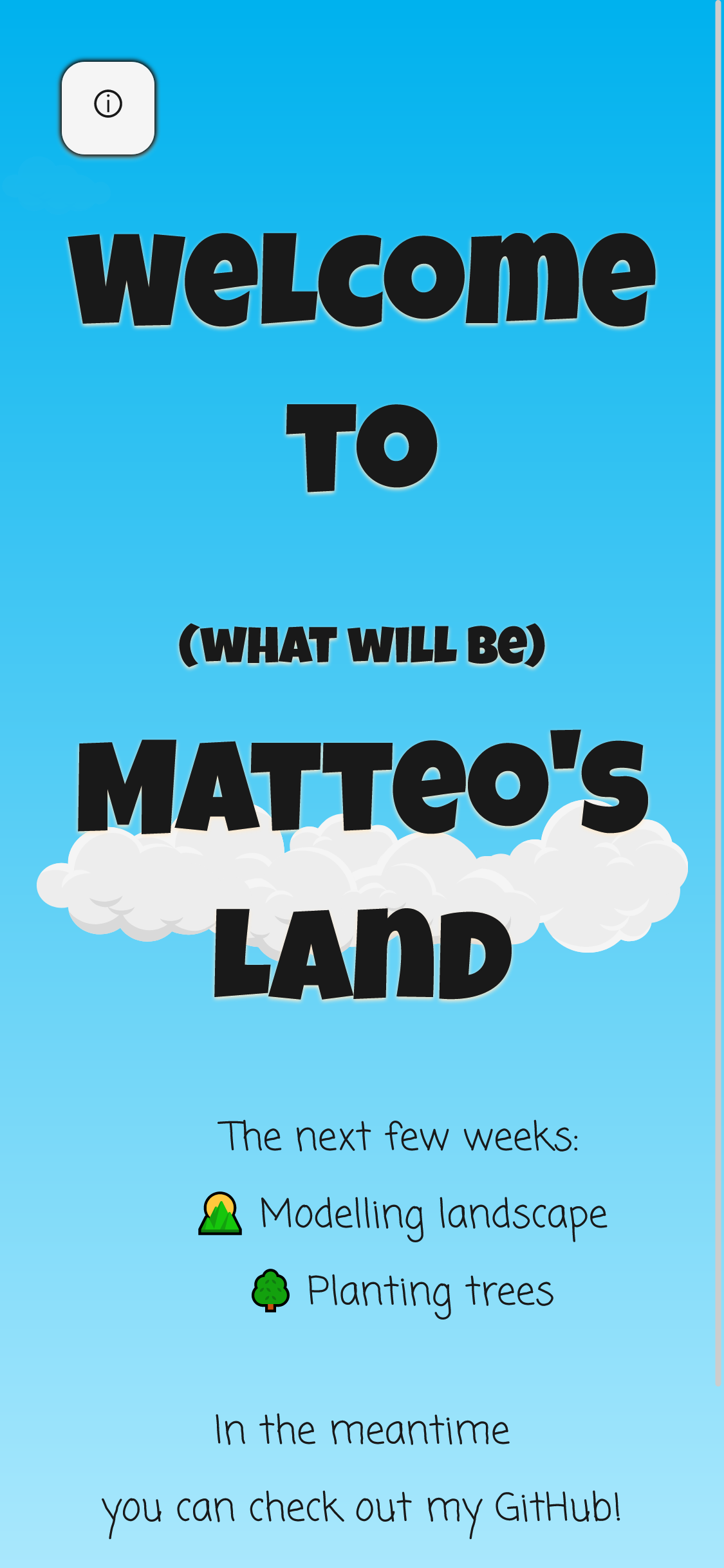 A (responsive) screenshot of the old page hosted at matteos.land